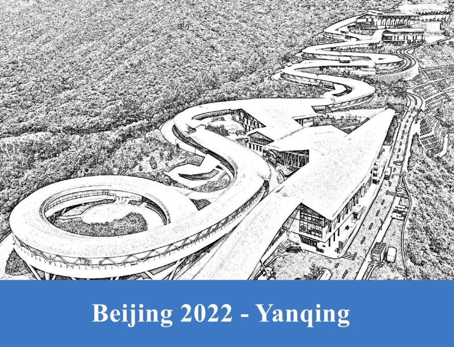Competitions at Yanqing are: luge, skeleton, bobsleigh, and alpine skiing.