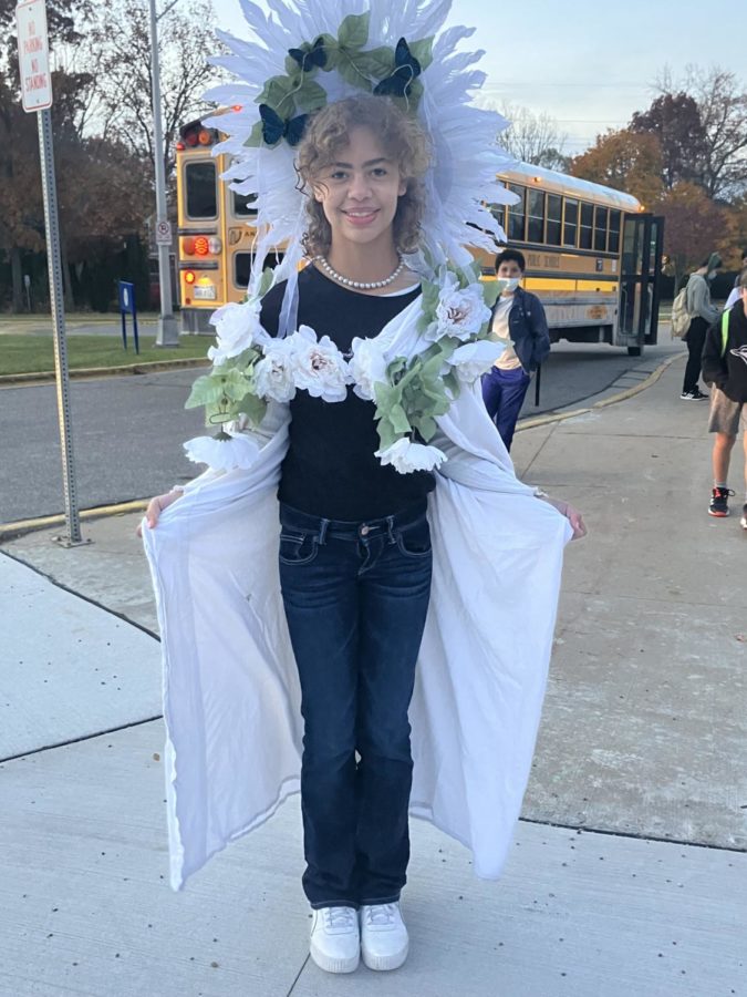 6th grader Kennedy Gayles during Spirit Week on Costume Day, 10/28/22 at Clague Middle School. 