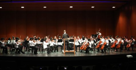 Clague eighth grade Orchestra performing on Dec. 1st, 2022 at Huron High School.