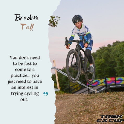 Braden Tall is an eighth grader at Clague who enjoys cycling. 