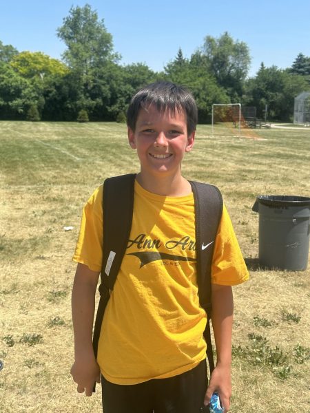 6th grader Matthew Bezas participated in intermural soccer this fall. 