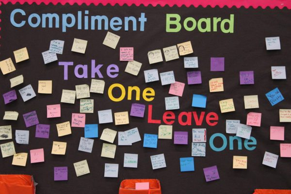 When walking around Clague you might see a board full of compliments: take one and leave one.