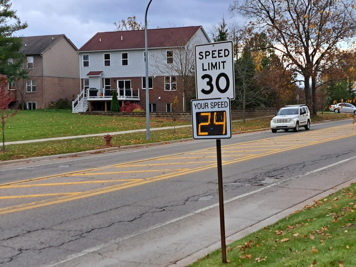 Just outside of Clague, on Nixon Road, the City of Ann Arbor installed new speed trackers this past fall.