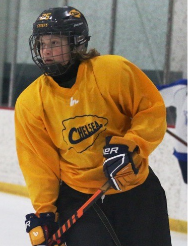 Solin Baalrud on the ice participating in her passion. Photo courtesy of Solin Ballrud