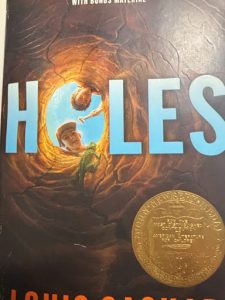 The front cover of the book “Holes” by Louis Sachar.