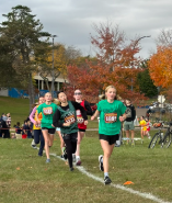 Averie Grzesiak running 
route in a meet. 	       