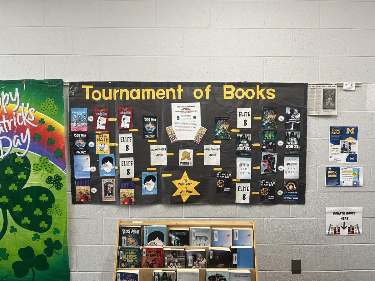 The poster of the books that were entered in the contest.
