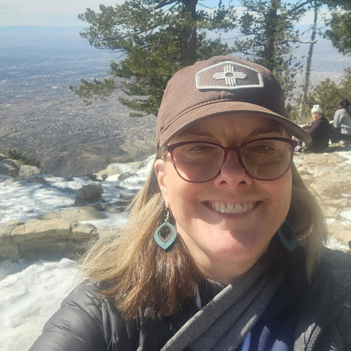 Karma Nordstrom is taking a selfie in New Mexico at Sandia Peak, in the Sandia Mountains. She is there for her 20th anniversary with her husband. Photo courtesy of Karma Nordstrom.
