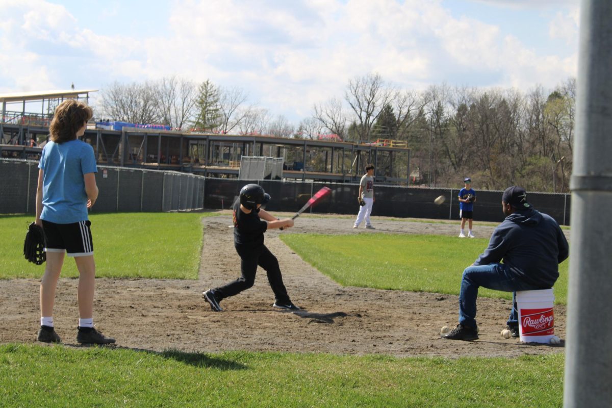 During practice, the team worked on hitting. 