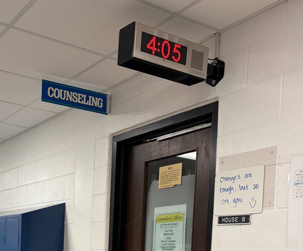 The front door of the counselor's office.